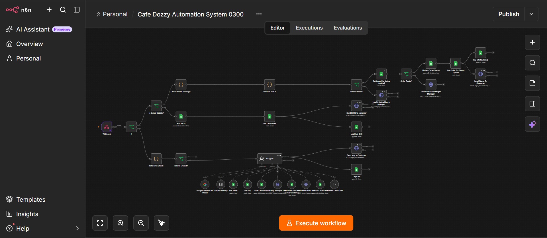 Cafe Doozy WhatsApp AI Ordering System